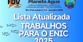 Segunda lista Trabalhos para o ENIC FDV 2025